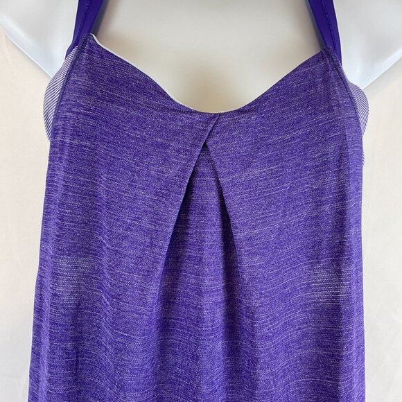 Lululemon Rest Less Tank 8 Heathered Wee Stripe Bruised Berry Purple - Picture 5 of 13
